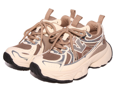 Детские кроссовки с перфорацией, застёжка-велькро/шнурки - E18899